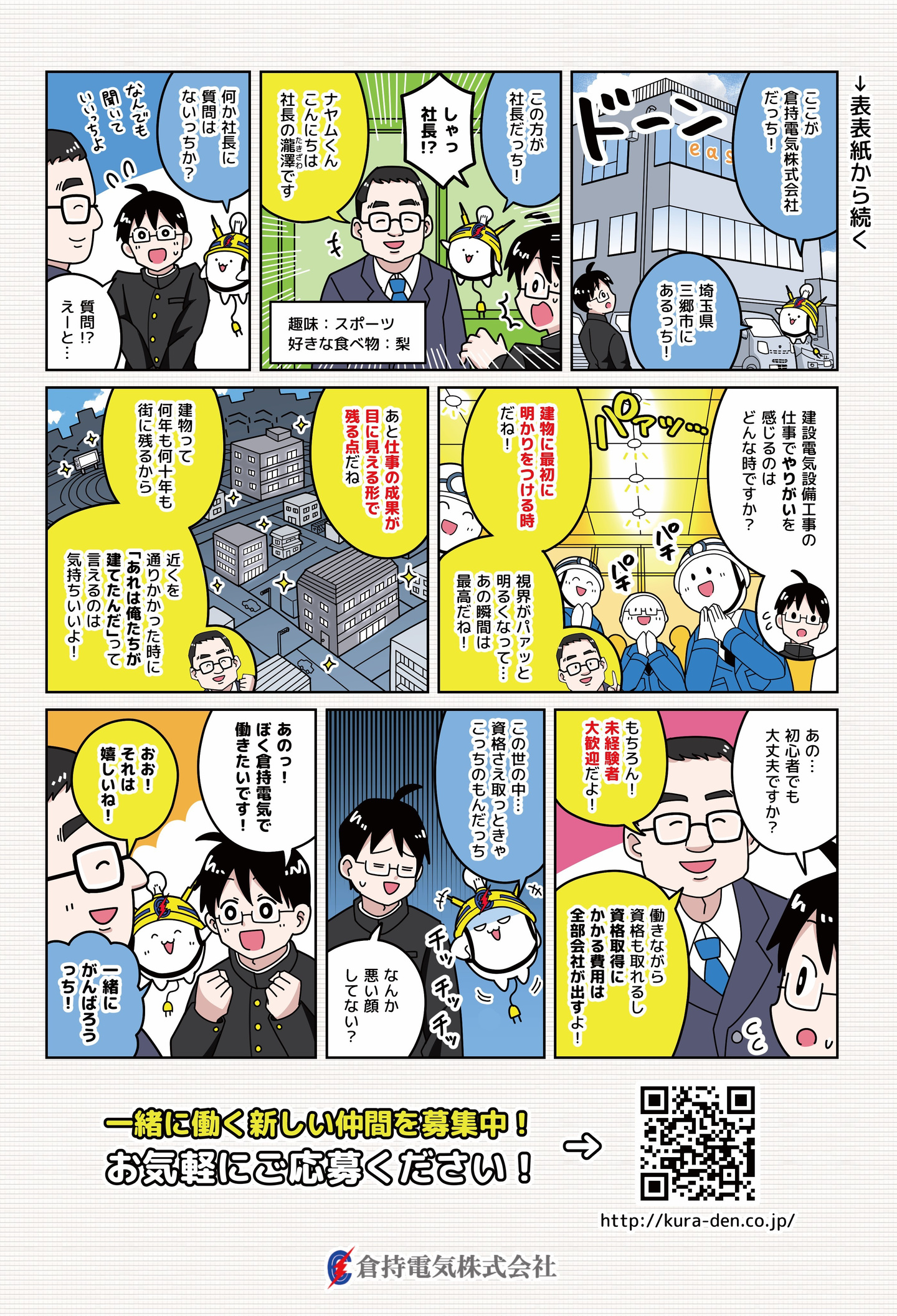 recruitment of 倉持電気株式会社